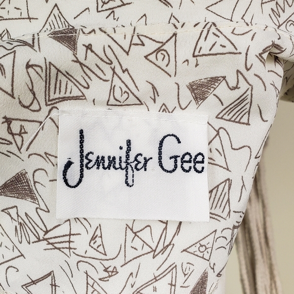 Vintage Cream and Brown Business Dress by Jennifer Gee - Picture 9 of 9